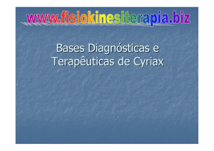 Bases Diagnósticas e Terapêuticas de Cyriax