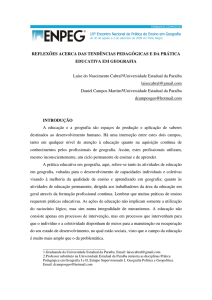 REFLEXÕES ACERCA DAS TENDÊNCIAS PEDAGÓGICAS E DA