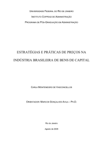 estratégias e práticas de preços na indústria - coppead