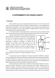 o experimento de franck-hertz - Acesse o novo site em www.fis.ufba.br