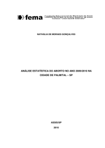 análise estatística do aborto no ano 2009/2010 na cidade de