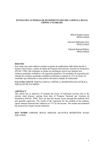 estimando as perdas de rendimento devido à doença renal