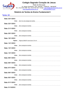 Relatório de Tarefas do Ensino Fundamental II