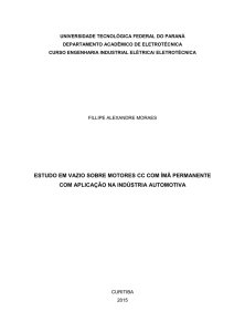 estudo em vazio sobre motores cc com ímã permanente