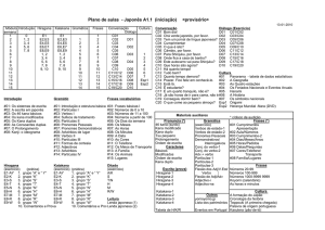 Plano de Aulas de Japonês