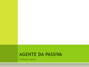 AGENTE DA PASSIVA