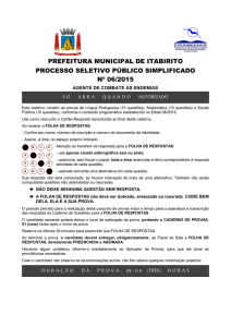 Caderno de Provas Objetiva ACE