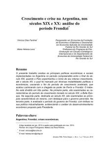 Crescimento e crise na Argentina, nos séculos XIX e XX: análise do