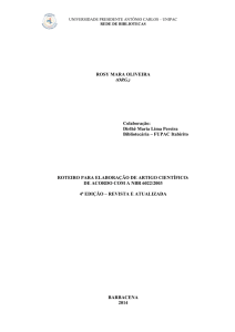 roteiro para elaboração de artigos