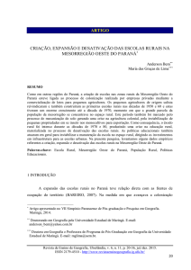 ARTIGO CRIAÇÃO, EXPANSÃO E DESATIVAÇÃO DAS ESCOLAS