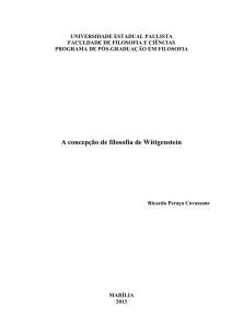 A concepção de filosofia de Wittgenstein