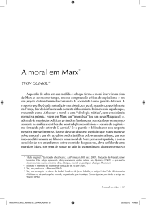 A moral em Marx