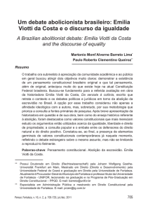 Um debate abolicionista brasileiro: emilia Viotti da costa e o
