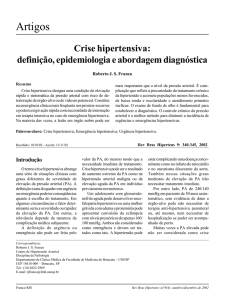 Crise hipertensiva: definição, epidemiologia e abordagem diagnóstica