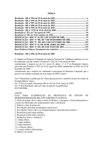 Consolidado de normas de Bioequivalência