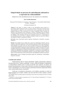 Subjetividade no processo de subordinação substantiva