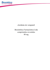 cloridrato de verapamil Biosintética Farmacêutica Ltda