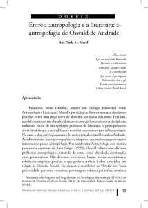 Entre a antropologia e a literatura: a antropofagia de Oswald de