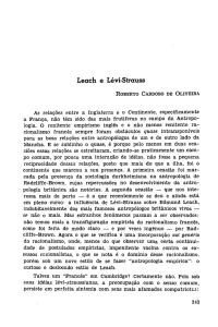 Leach e Lévi-Strauss - DAN