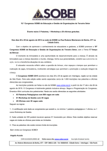 O educador necessita refletir sobre a questão do brincar