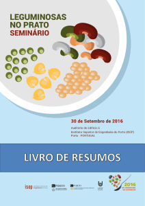 Seminário Leguminosas no Prato – ISEP, 30 de Setembro de 2016 1