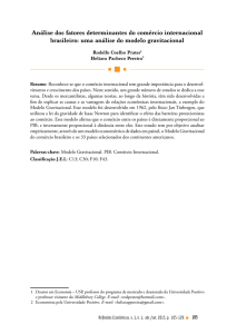 Análise dos fatores determinantes do comércio internacional