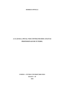 a cláusula penal nos contratos dos atletas profissionais de futebol
