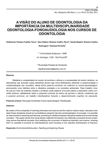 a visão do aluno de odontologia da importância da