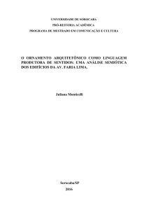 o ornamento arquitetônico como linguagem produtora de sentidos