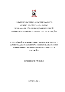 Expressão gênica do transportador de serotonina e concentração