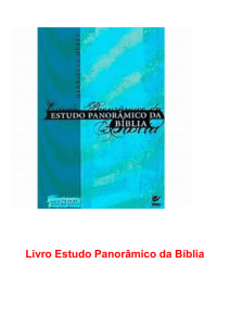 Livro Estudo Panorâmico da Bíblia