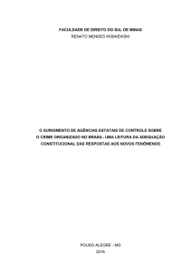 o surgimento de agências estatais de controle sobre o crime