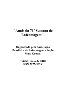 "Anais da 71ª Semana de Enfermagem".