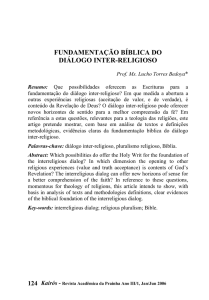 Fundamentação Bíblica do Diálogo Inter
