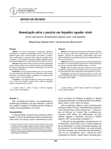 Imunização ativa e passiva em hepatites agudas virais