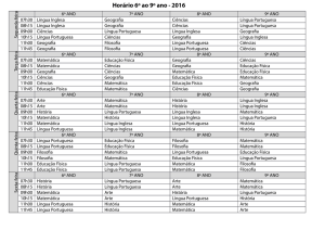 horário 6o ao 9o ano