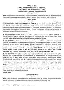 O POVO DE DEUS FOLHA SEMANAL DA ARQUIDIOCESE DE