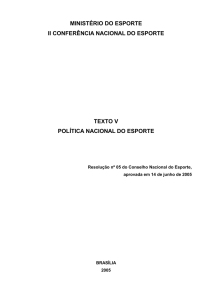 arquivo em PDF - Ministério do Esporte