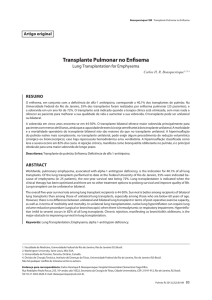 Transplante Pulmonar no Enfisema