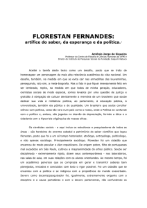 florestan fernandes - Fundação Joaquim Nabuco