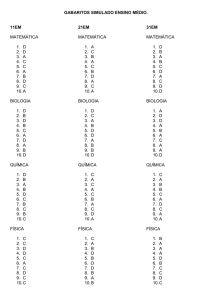 gabaritos simulado ensino médio. 11em matemática 1. d 2. d 3. a 4
