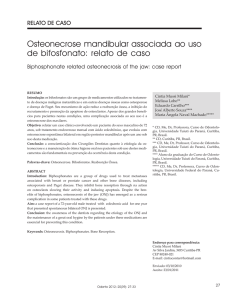 Osteonecrose mandibular associada ao uso de bifosfonato: relato