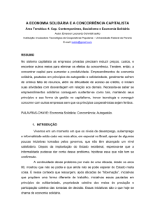 A ECONOMIA SOLIDÁRIA E A CONCORRÊNCIA CAPITALISTA