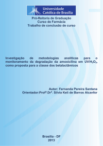 Pró-Reitoria de Graduação Curso de Farmácia Trabalho de