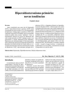 Hiperaldosteronismo primário: novas tendências