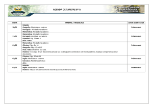 AGENDA DE TAREFAS 6º A