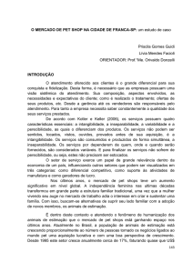 O MERCADO DE PET SHOP NA CIDADE DE FRANCA-SP - Revistas Uni