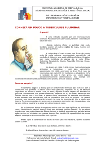 conheça um pouco a tuberculose pulmonar