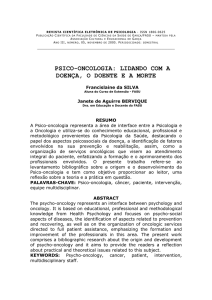 psico-oncologia: lidando com a doença, o doente e a morte