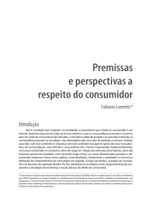 Premissas e perspectivas a respeito do consumidor